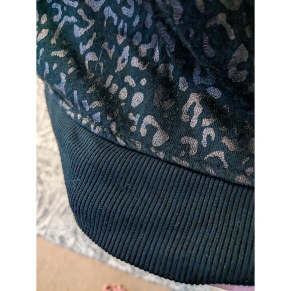 Jane + Delancey Sweatshirt Women's 1X Black Cheetah Print Leopard Metallic Comfy - Picture 7 of 13